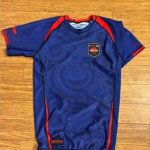 Nation Athletic jersey Blue and Red Graphic T-Shirt